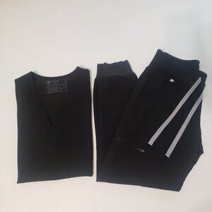 Figs Black Casma Scrub Top Zamora Joggers Scrub Set XSP